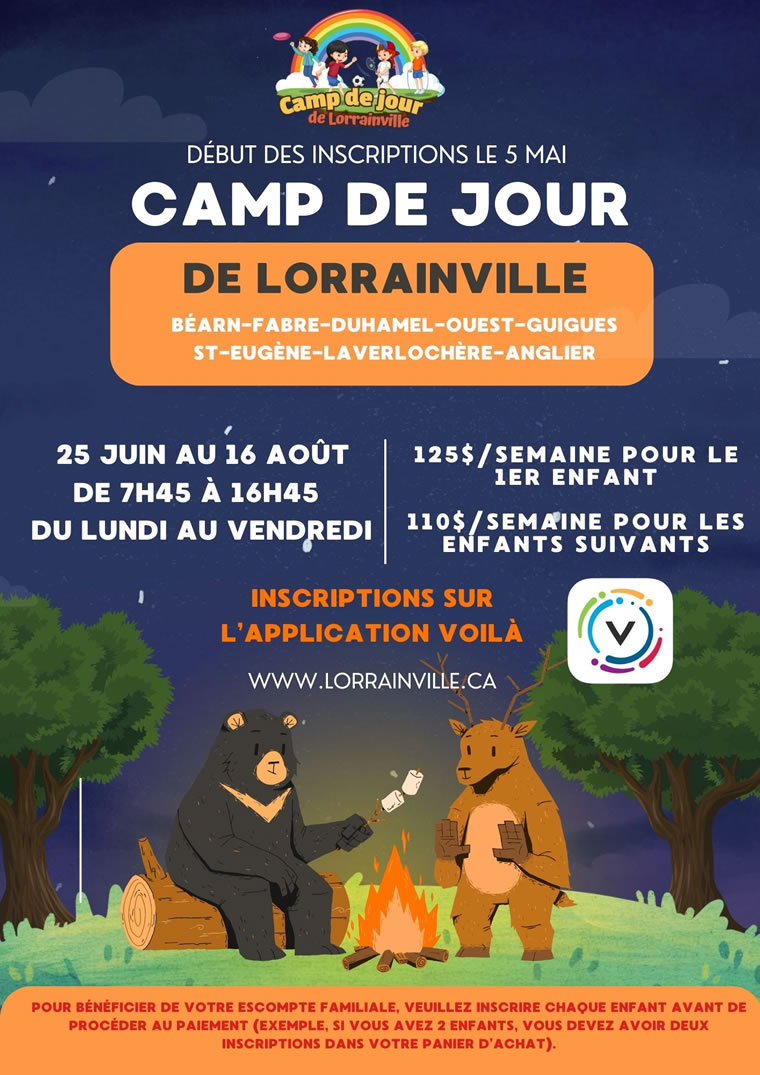 Site officiel Municipalité de DuhamelOuest Camp de jour